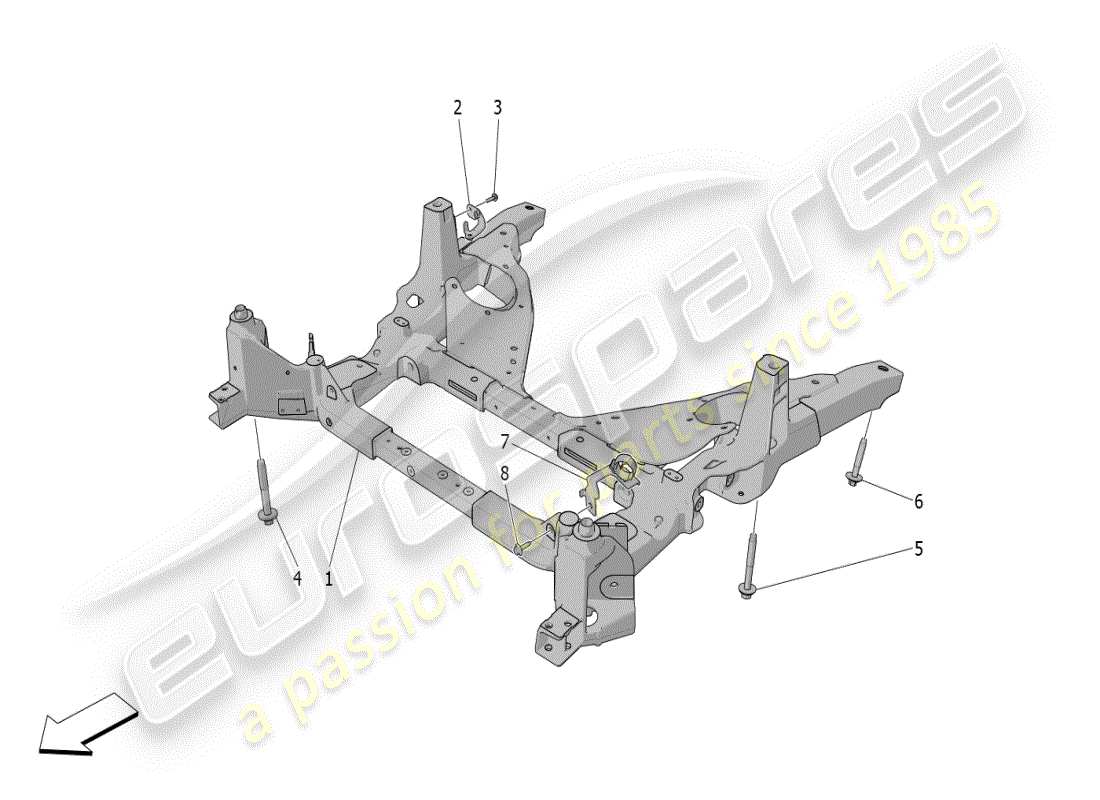 maserati grecale modena (2023) front underchassis parts diagram