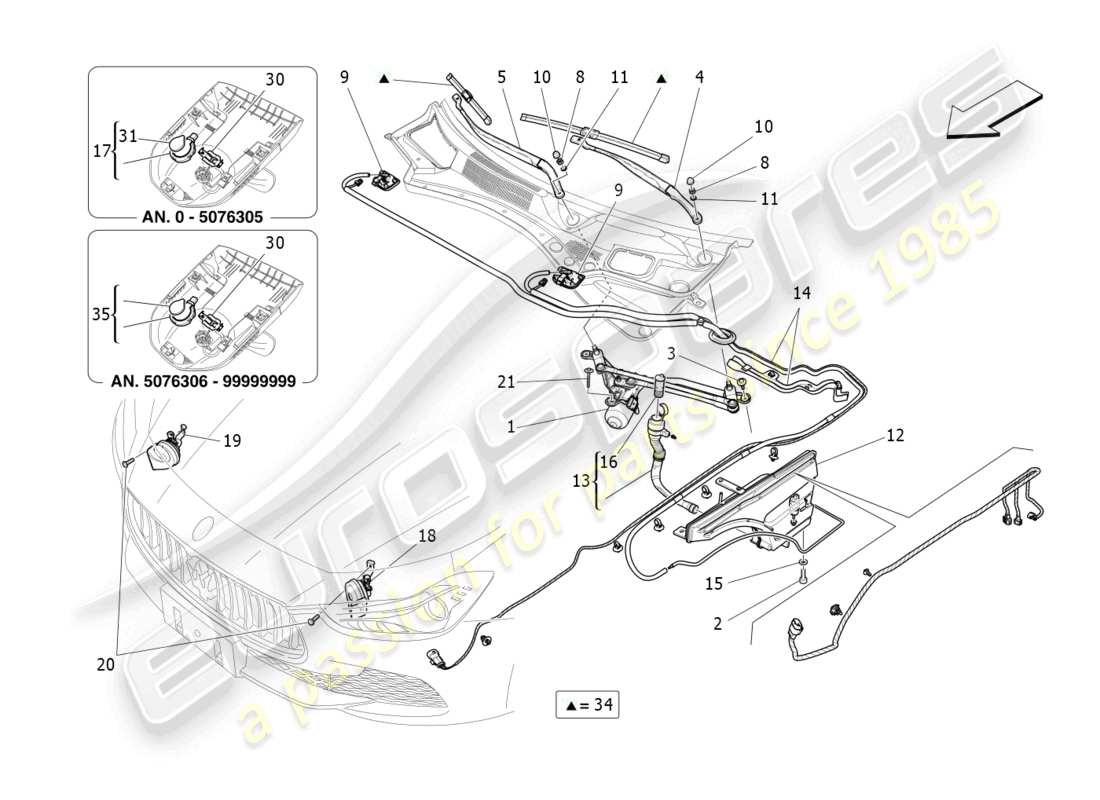 maserati ghibli (2017) external vehicle devices parts diagram