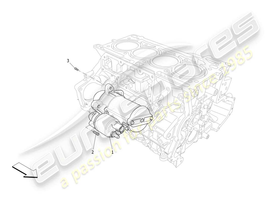 maserati levante gt (2022) electronic control: engine ignition parts diagram