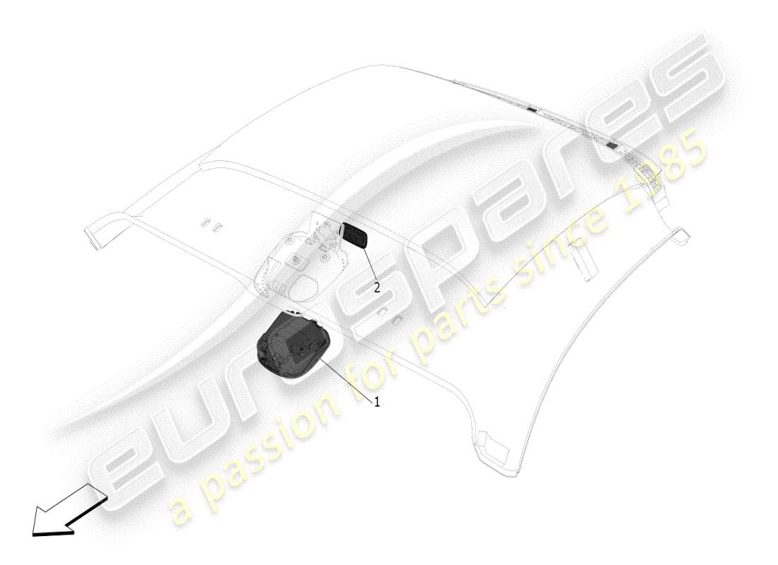 maserati mc20 (2024) internal vehicle devices part diagram