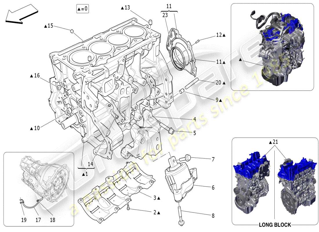 maserati ghibli (2021) crankcase part diagram