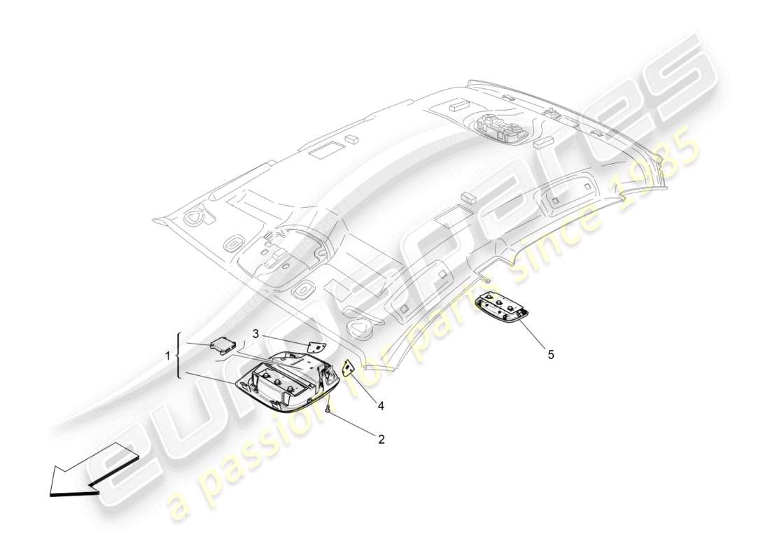 maserati ghibli (2017) internal vehicle devices parts diagram