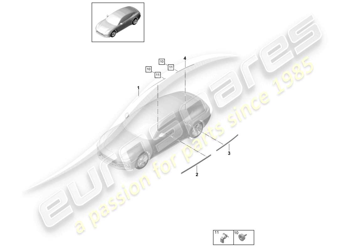 a part diagram from the porsche panamera parts catalogue