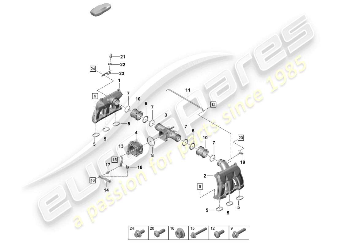 a part diagram from the porsche 992 parts catalogue