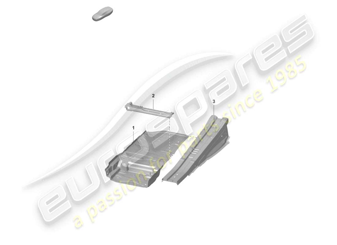 a part diagram from the porsche 2022 (taycan 9j1-1) parts catalogue