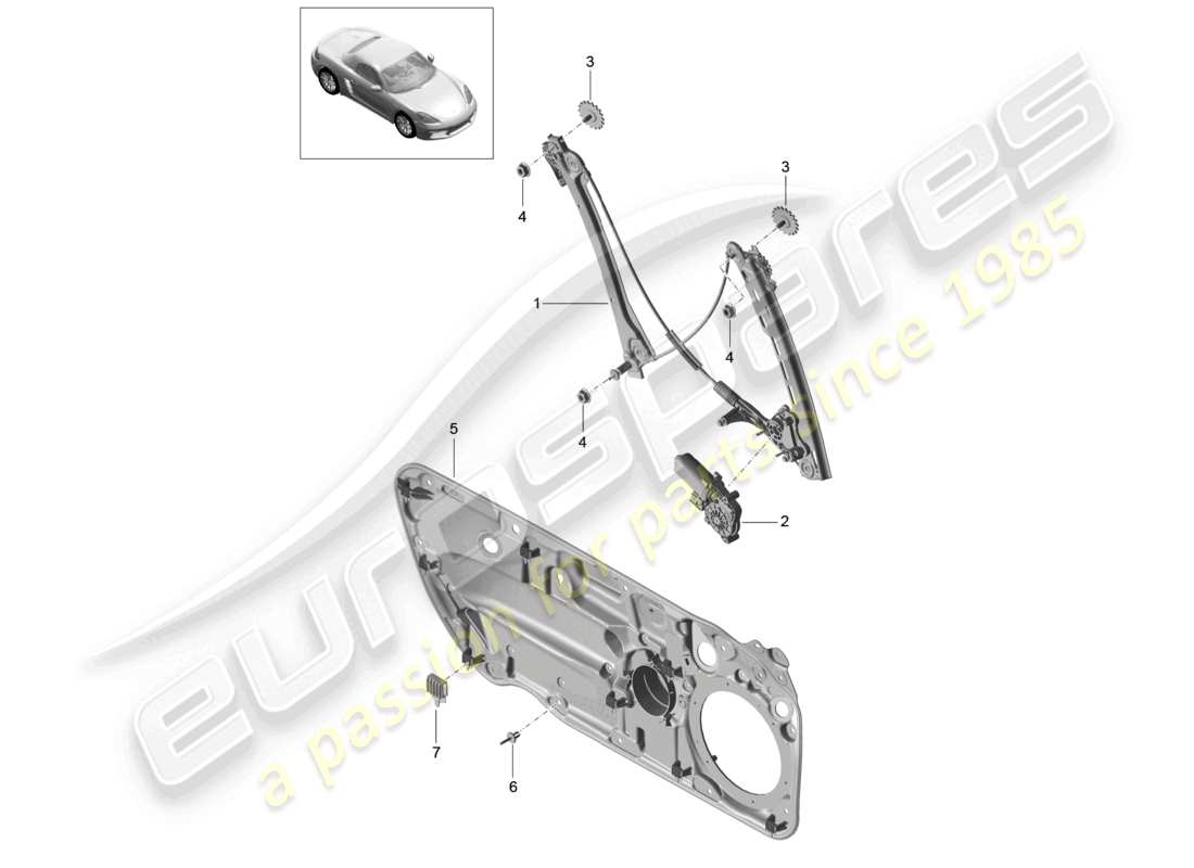 a part diagram from the porsche boxster parts catalogue