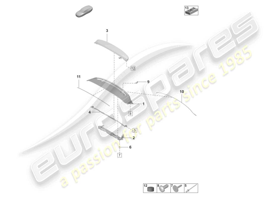 a part diagram from the porsche panamera parts catalogue