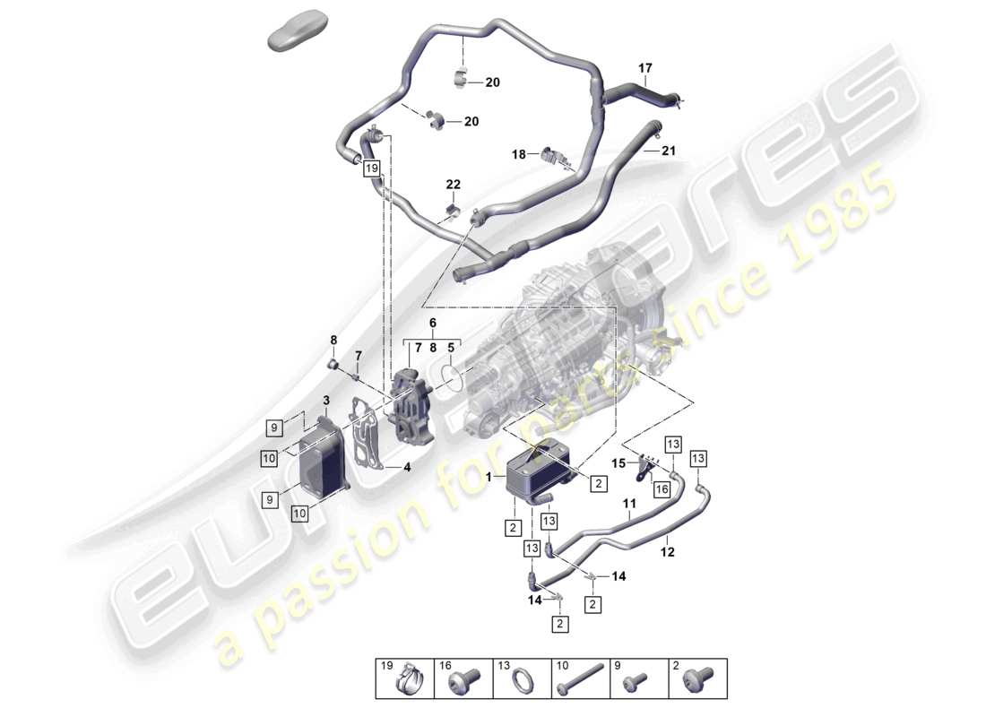 a part diagram from the porsche 2024 (992-1 gt3/rs/st) parts catalogue
