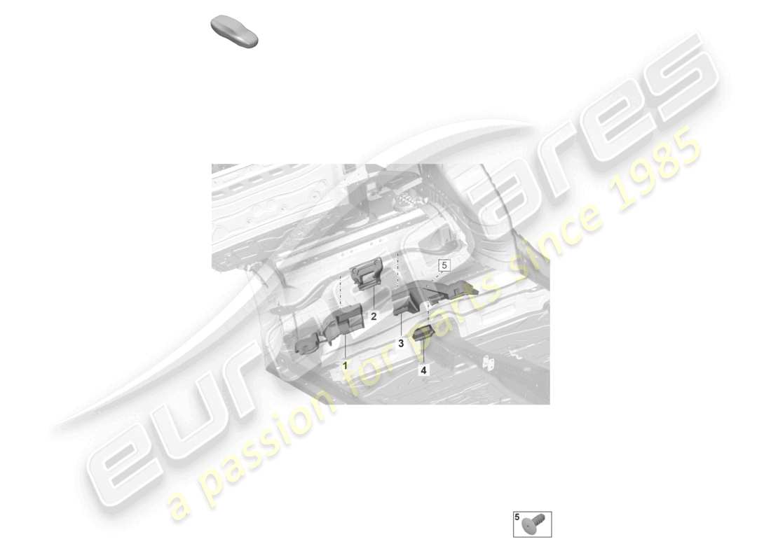 a part diagram from the porsche 2020 (taycan 9j1-1) parts catalogue