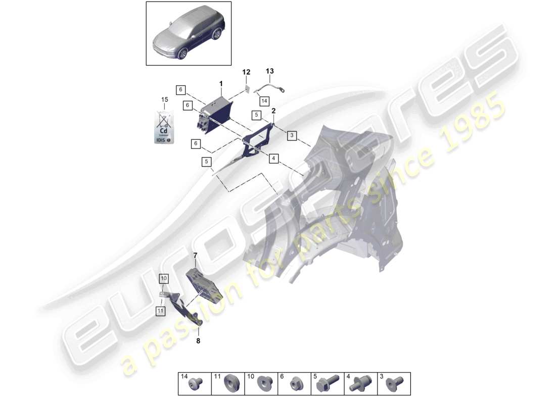 porsche 2023 (cayenne e3 9ya/9yb) charger for high-voltage battery heat exchanger part diagram