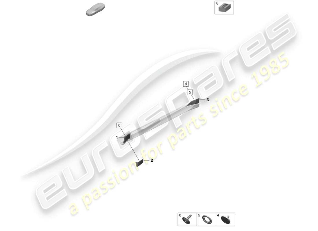 porsche 2025 (taycan 9j1-2) spoiler sill parts diagram