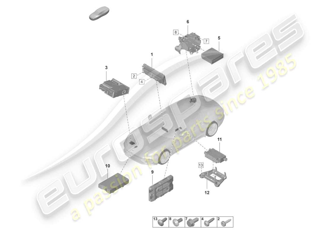 porsche 2021 (panamera 971-2) central computer display microphone multimedia interface chip card reader for road toll system amplifiers mobile d >>- mj 2021 part diagram