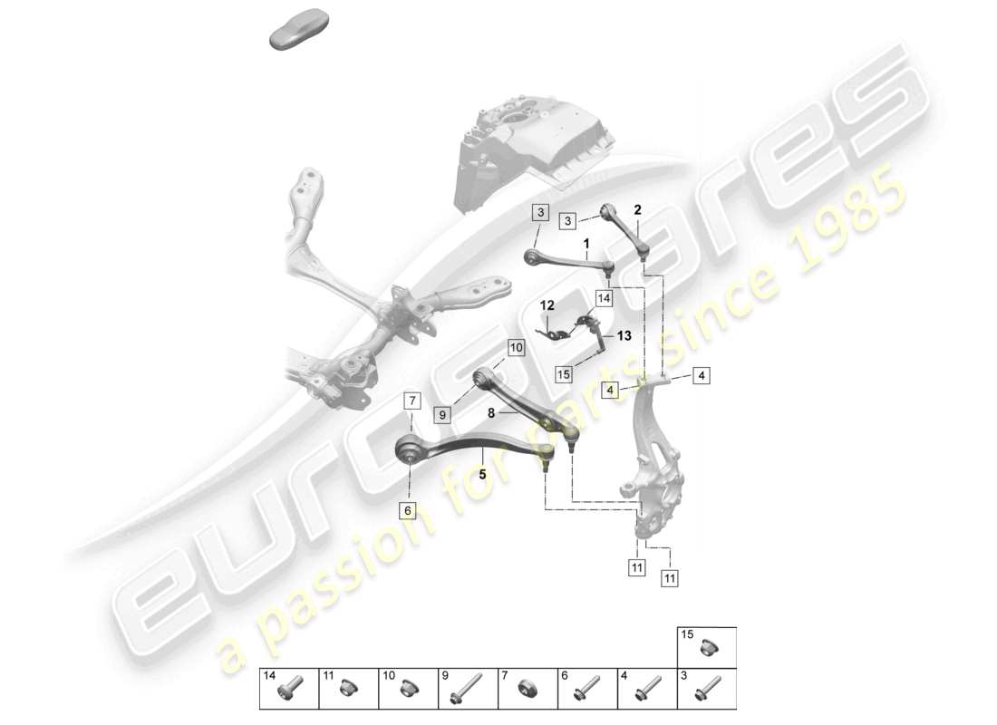 a part diagram from the porsche 2024 (macan-e) parts catalogue