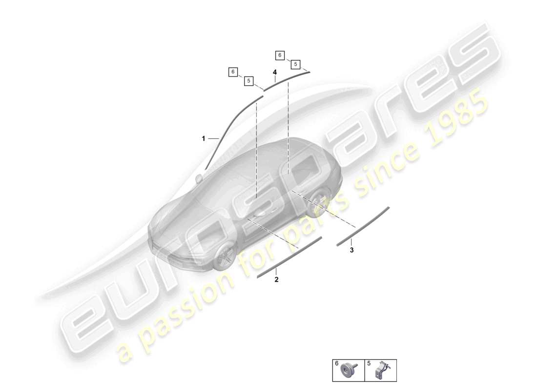 a part diagram from the porsche 2024 (panamera 976) parts catalogue