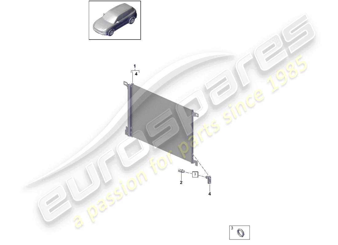 a part diagram from the porsche 2023 (cayenne e3 9ya/9yb) parts catalogue