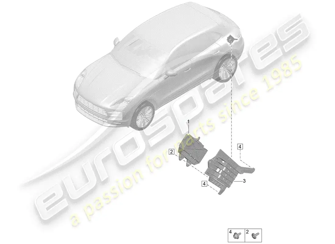 porsche 2020 (macan) amplifier for sound system parts diagram