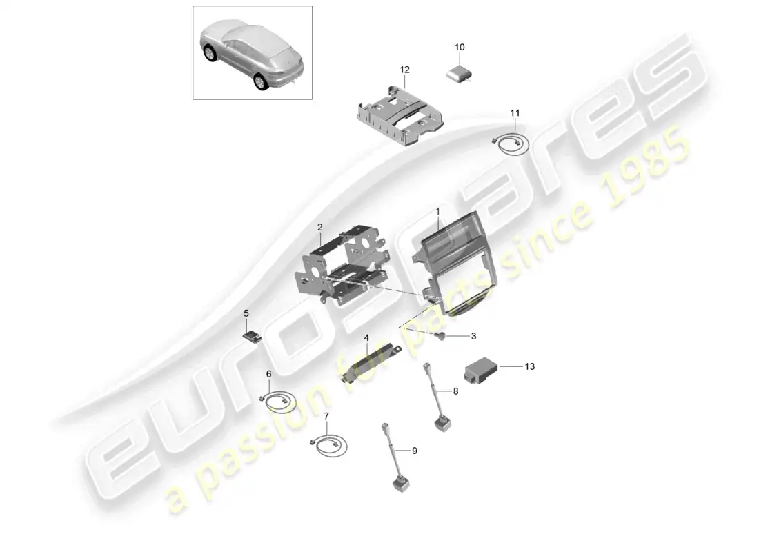 porsche 2014 (macan) for models prepared for navigation system j.. japan d >>- mj 2016 parts diagram
