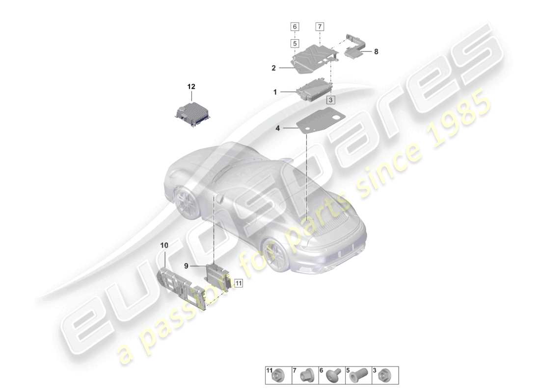 porsche 2025 (992-2 turbo / s) amplifiers parts diagram