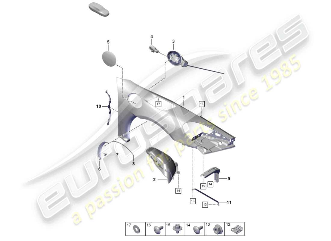 a part diagram from the porsche cayman parts catalogue