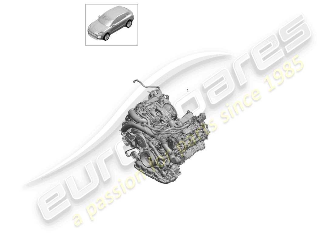 porsche 2022 (macan) replacement engine (complete) part diagram