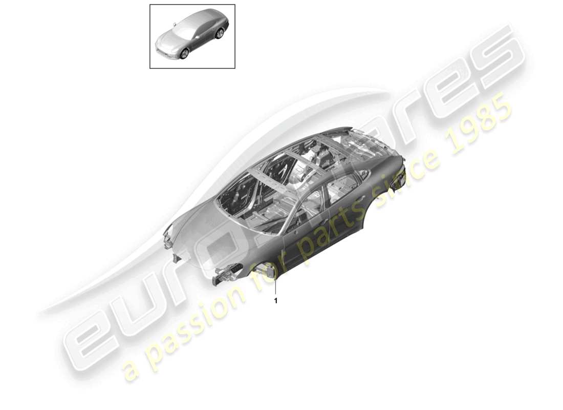 porsche 2021 (panamera 971-1) car body part diagram