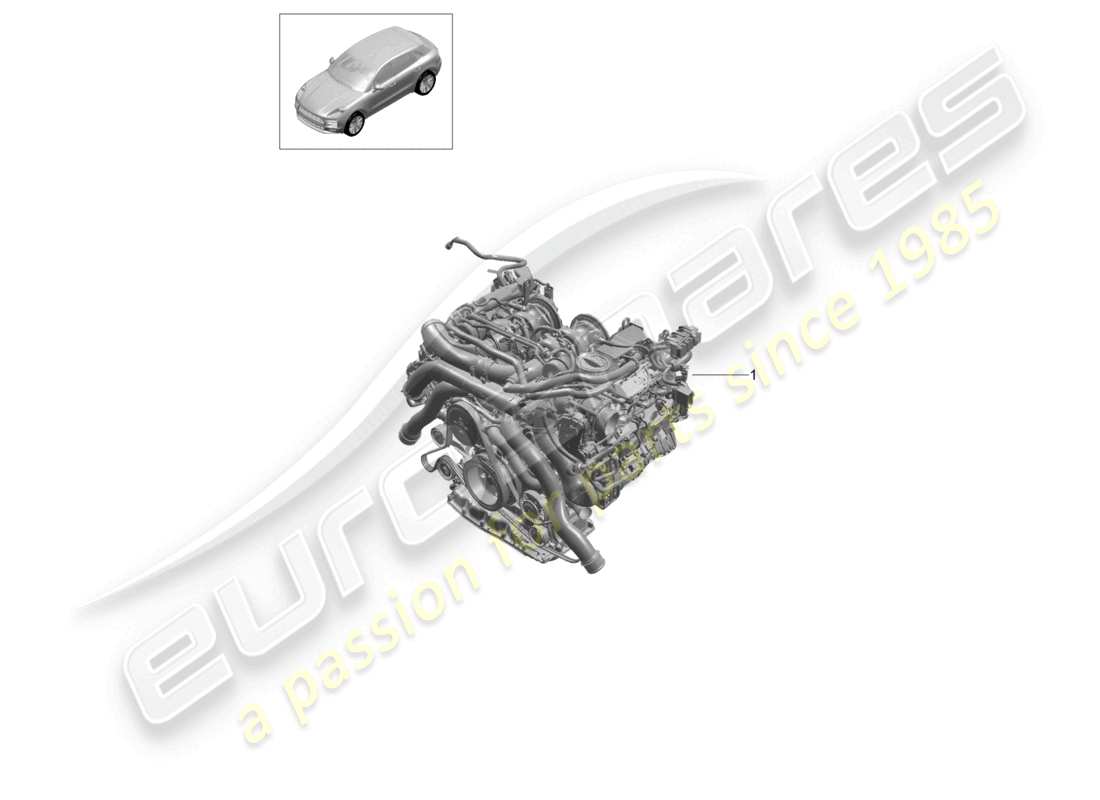porsche 2026 (macan) replacement engine (complete) part diagram