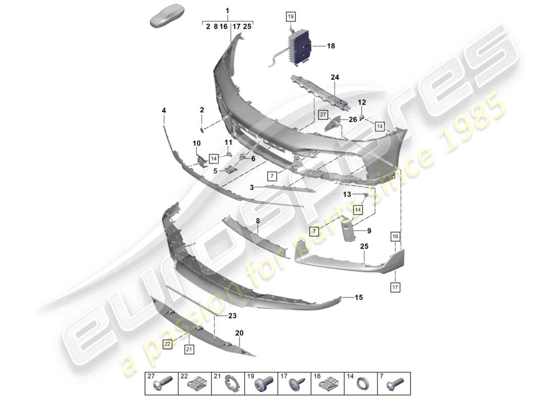 VIEW PARTS DIAGRAMS FROM THE PORSCHE 992 PARTS CATALOGUE a part diagram from the porsche 992 parts catalogue