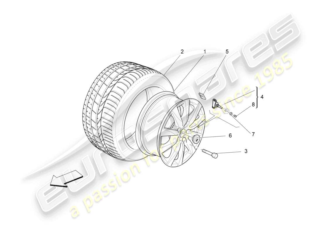 a part diagram from the maserati levante parts catalogue