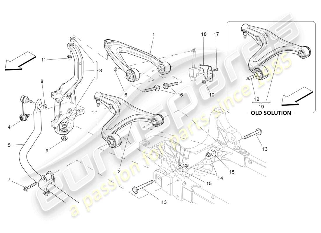 a part diagram from the maserati ghibli (2014-2016) parts catalogue