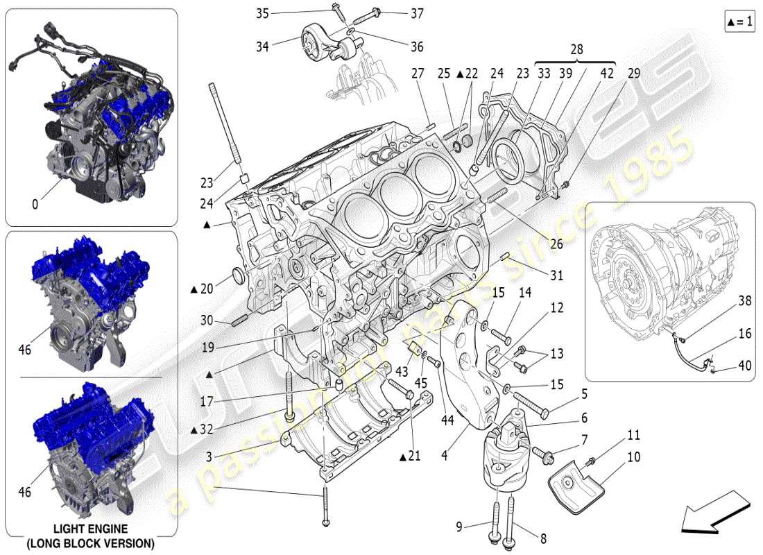a part diagram from the maserati ghibli (2020) parts catalogue