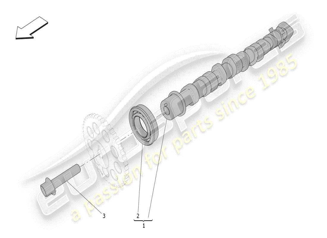 maserati grecale modena (2023) cylinder head camshafts parts diagram