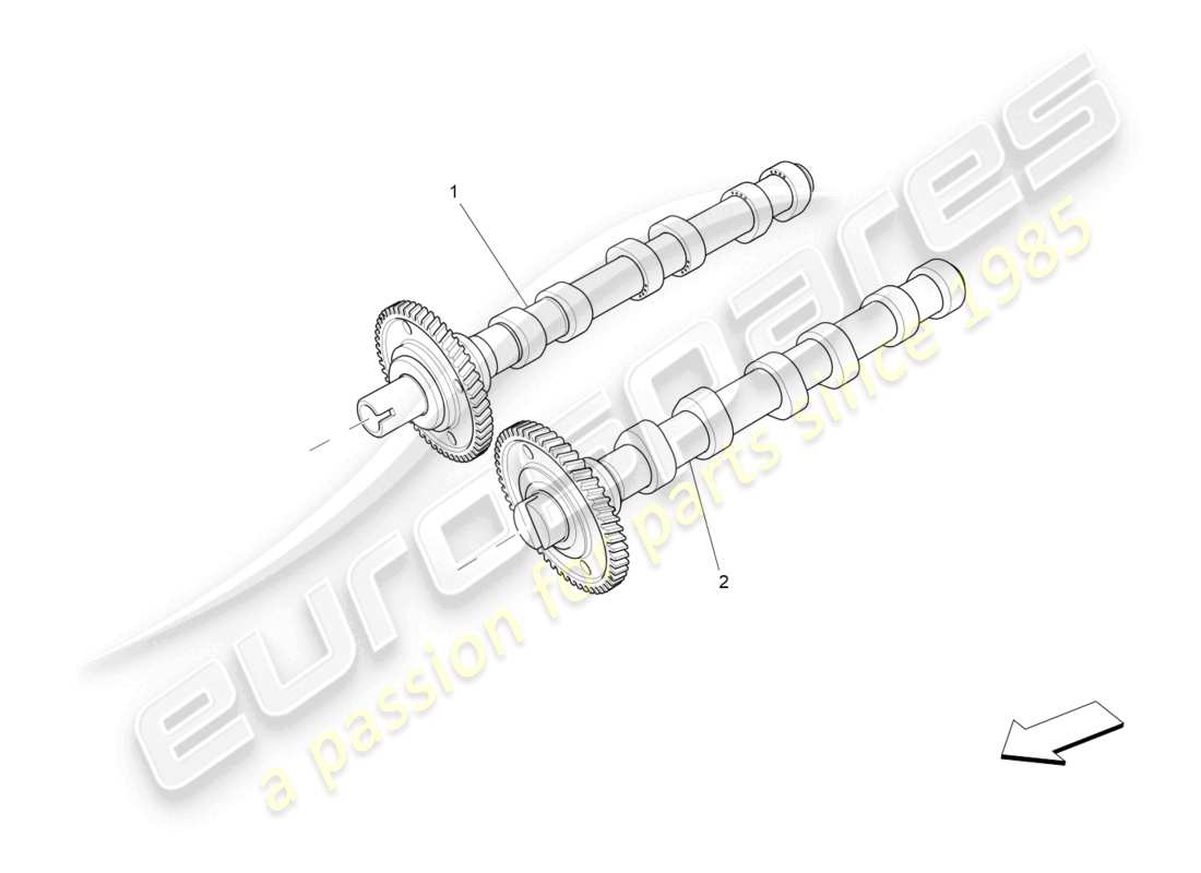 a part diagram from the maserati quattroporte m156 (2017 onwards) parts catalogue