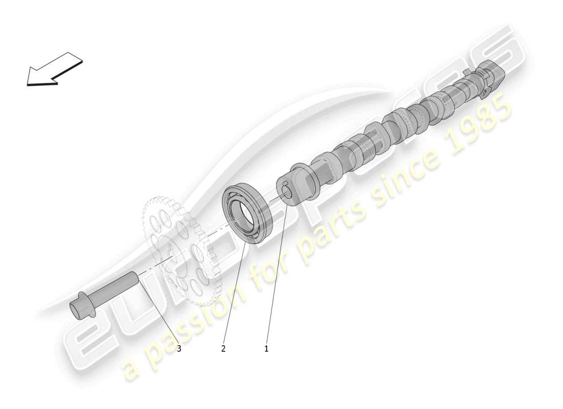 maserati grecale gt (2023) cylinder head camshafts parts diagram