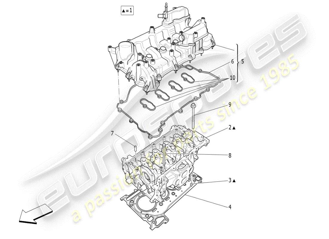maserati ghibli (2021) cylinder head part diagram