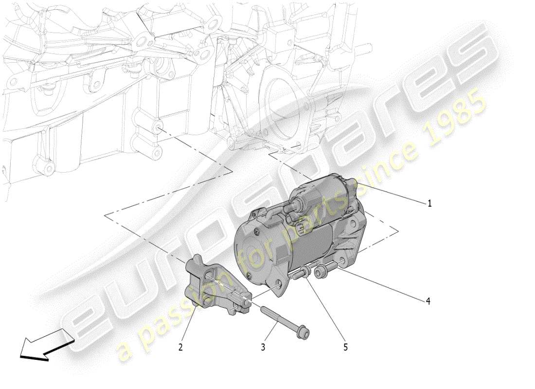 maserati mc20 (2024) electronic control: engine ignition part diagram