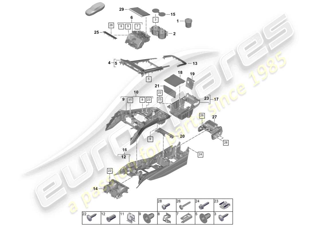 a part diagram from the porsche panamera parts catalogue