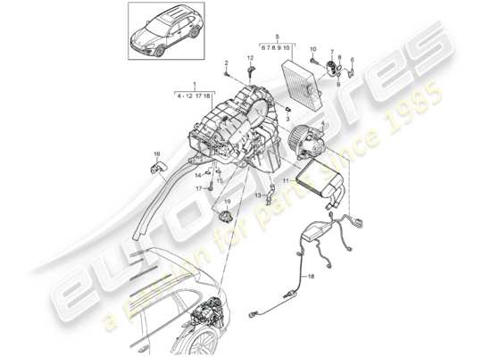 a part diagram from the porsche cayenne e2 parts catalogue