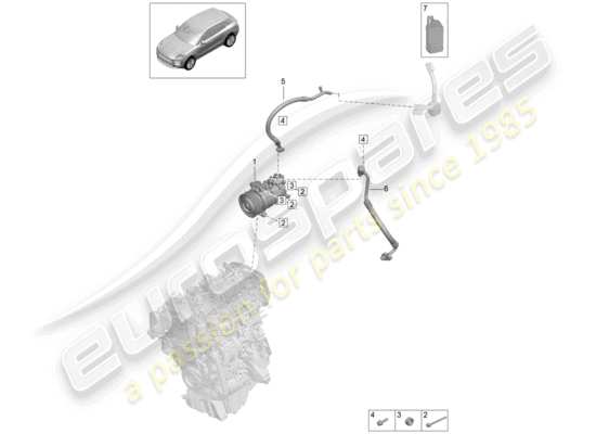 a part diagram from the porsche macan parts catalogue