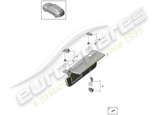 a part diagram from the porsche cayenne e3 parts catalogue