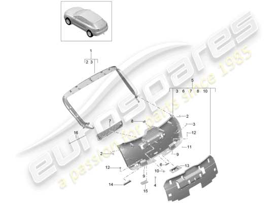 a part diagram from the porsche macan parts catalogue