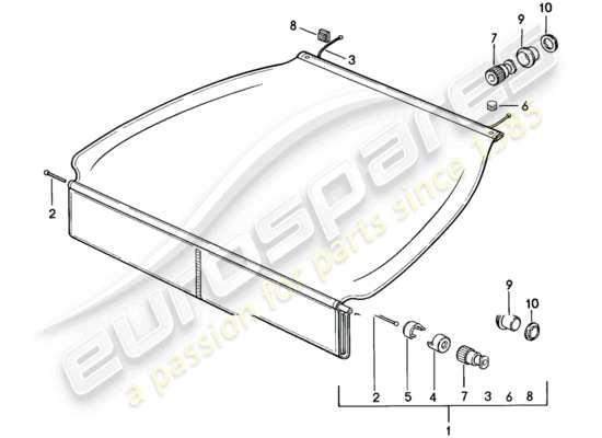 a part diagram from the porsche 928 (1986) parts catalogue