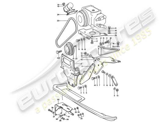a part diagram from the porsche 911 turbo parts catalogue
