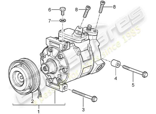 a part diagram from the porsche 996 gt3 parts catalogue