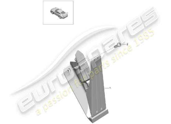 a part diagram from the porsche 991 turbo parts catalogue