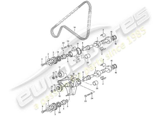 a part diagram from the porsche 968 parts catalogue