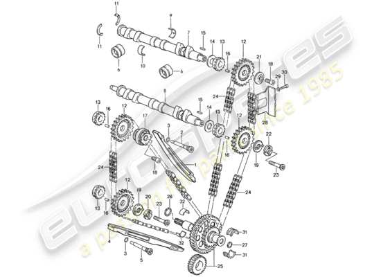 a part diagram from the porsche 959 parts catalogue