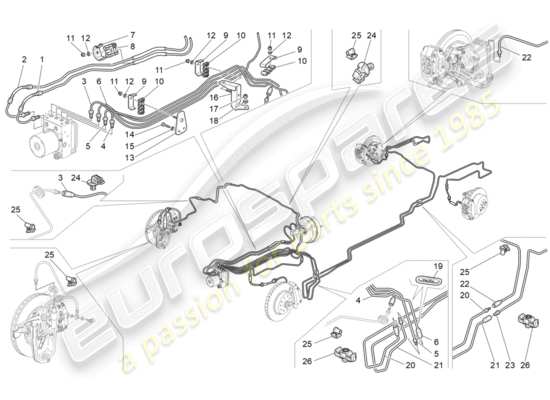 a part diagram from the maserati granturismo parts catalogue