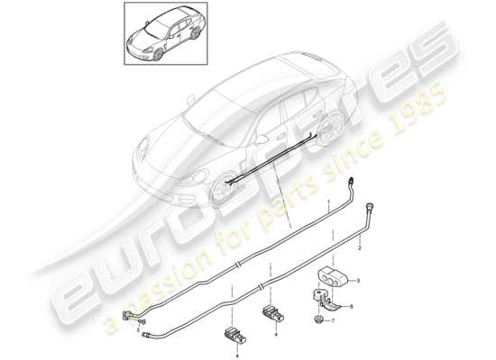 a part diagram from the porsche panamera 970 parts catalogue