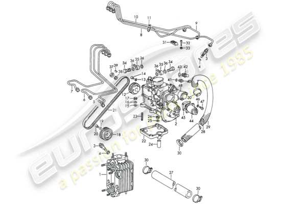 a part diagram from the porsche 911/912 parts catalogue