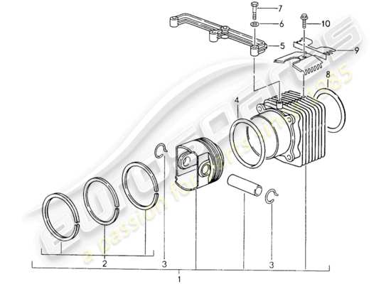 a part diagram from the porsche 993 parts catalogue